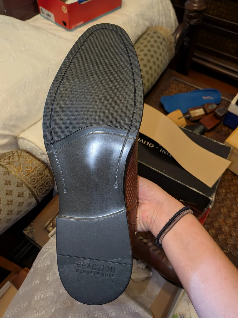 Kenneth Cole Reaction Brown Leather Oxfords